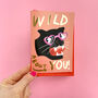 Valentines 'Wild About You' Gold Foiled Card, thumbnail 1 of 4