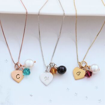 Personalised Birthstone Crystal And Charm Necklace, 8 of 13