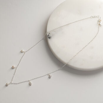 Sterling Silver Or Gold Filled Pearl Drops Necklace, 2 of 10