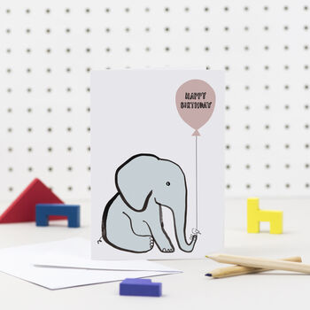 Happy Birthday Elephant Card, 4 of 4