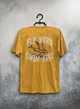 Hoy Fly Hard T Shirt Mustard, 3 of 5