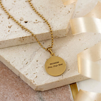 Personalised Small St Christopher Gold Plated Sterling Silver Necklace, 4 of 10