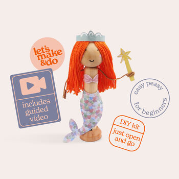 Make Your Own Mermaid Wooden Craft Kit For Kids, 2 of 10