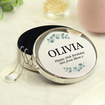 Personalised Botanical Round Trinket Box, 4 of 4