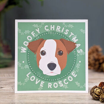 Personalised Woofy Christmas Card Choose From 30 Breeds, 2 of 10
