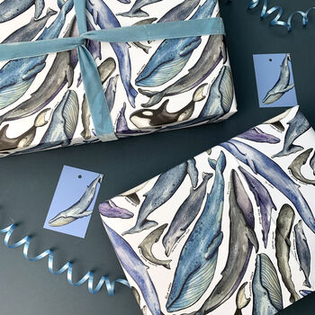 Whale Wrapping Paper Set, 2 of 11