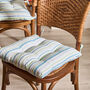 Set Of Two Tenby Vintage Stripe Kitchen Seat Pads, thumbnail 1 of 5