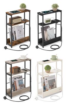 Slim Side Table Charging Station Rack, 8 of 8