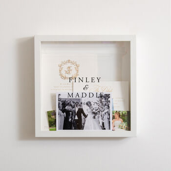 Personalised Wedding Keepsake Memory Box Frame, 10 of 11