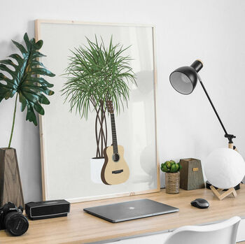 Acoustic Guitar Houseplant Print | Music Poster, 10 of 10