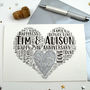 Personalised 25th Wedding Anniversary Love Sparkle Card, thumbnail 10 of 12