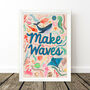 Make Waves Sea Life Art Print, thumbnail 6 of 9