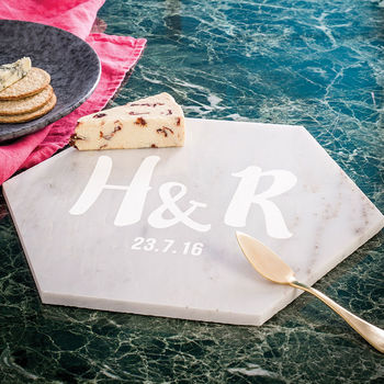 Personalised Couples Marble Serving Board, 2 of 3