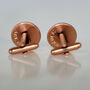 Secret Message Solid Copper Cufflinks, thumbnail 5 of 8
