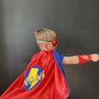 Kids Superhero Cape, Personalised And Lined Satin, thumbnail 11 of 12