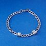 Gold Charm Name Initials Date Message Bracelet For Men And Women, thumbnail 6 of 12