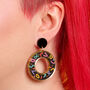 Patterned Acrylic Circle Earrings, thumbnail 1 of 11
