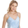 English Made Pale Blue Satin Lace Camisole Set With French Knickers Ladies Size8 To 28 UK, thumbnail 2 of 6