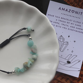 Amazonite Crystal Bracelet – Adjustable Cord, 3 of 5