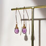 Amethyst Drop Earrings 14ct Gold Filled, thumbnail 1 of 8