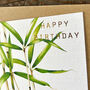 Gold Foiled Bamboo Birthday Card, thumbnail 3 of 5