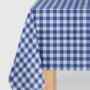 Navy Blue Gingham Paper Tablecloth, thumbnail 2 of 3