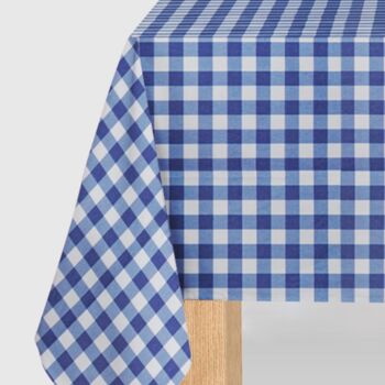 Navy Blue Gingham Paper Tablecloth, 2 of 3