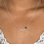 Infinity Family Birthstone Necklace, thumbnail 2 of 11