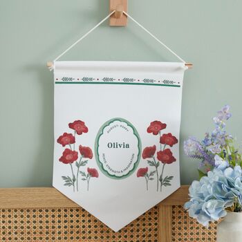 Personalised Birth Flower Personalised Wall Hanging, 4 of 12