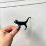 Hand Blown Glass Black Cat Decoration, thumbnail 3 of 5