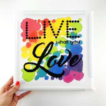'Live What You Love' Modern Cross Stitch Kit, 3 of 5