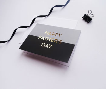Black Grey Luxury Foil Father's Day Card, 5 of 5