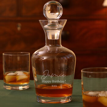 Personalised Luxury Curved Glass Decanter, 8 of 8