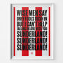 Sunderland Afc 'Wise Men' Football Song Print, thumbnail 1 of 3