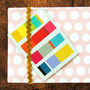 Coloured Stripes Mini Greetings Card, thumbnail 4 of 4