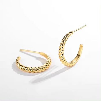 Twisted Hoops Gold Vermeil, 2 of 3