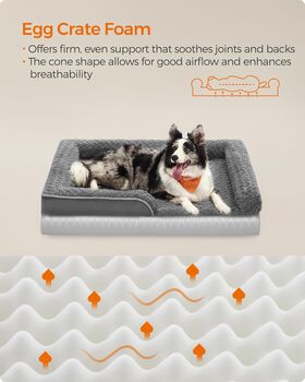 Memory Foam Dog Bed Sofa Pet Couch, 3 of 5