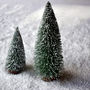 Set Of Two Snowy Bottle Brush Christmas Trees, thumbnail 1 of 7