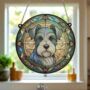 Schnauzer Stained Glass Effect Suncatcher, thumbnail 5 of 6