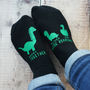 Personalised Daddy Dinosaur Socks, thumbnail 6 of 9