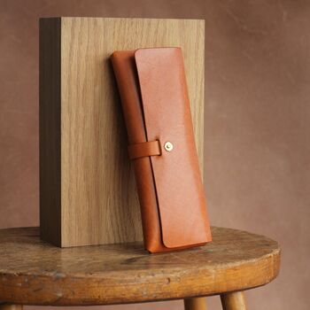 Handmade Leather Pencil Case With Personalisation, 3 of 7