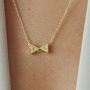 Triangle Initial Necklace Sterling Silver And Gold Vermeil, thumbnail 2 of 4