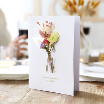 Personalised Foil Dried Flower Greeting Card, 3 of 12