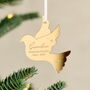 Dove Silhouette Remembrance Christmas Decoration, thumbnail 1 of 2
