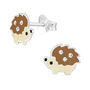 Sterling Silver Hedgehog Earrings In A Gift Tin, thumbnail 3 of 9