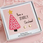 Sparkle Christmas Message Sterling Silver Stud Earrings, thumbnail 2 of 9
