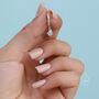 Sterling Silver Opal And Cz Crown Huggie Hoops, thumbnail 2 of 12