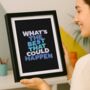 'Whats The Best That Could Happen' Typography Print 1a, thumbnail 1 of 5