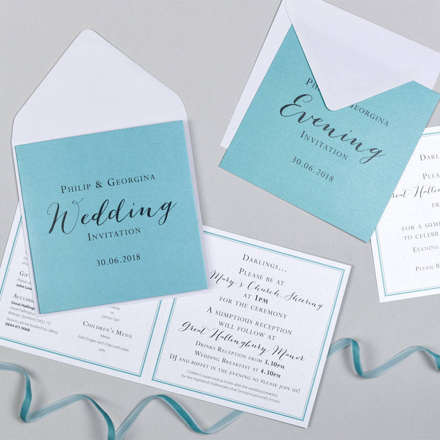 Tiffany Wedding Invitation By Michelle Fiedler Design   Original Tiffany Wedding Invitation 