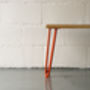 Bench With Industrial Hairpin Legs In Oak, thumbnail 3 of 10